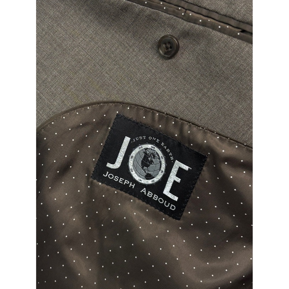 Joseph Abboud 56L 48x32 Tan Light Brown 2pc Pant Suit Wool Bespoke Flat Front - Picture 5 of 16